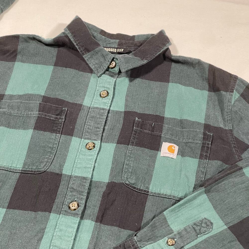 Carhartt Rugged Flex Plaid Flannel Shirt – Women’s XL 16/18